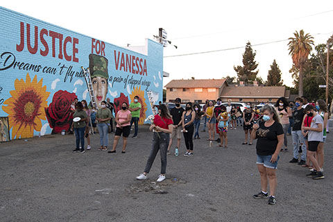 Justice for Vanessa Mural and Vigil in Fresno