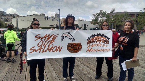 Native American Indians Lead March Against Monsanto in San Francisco
