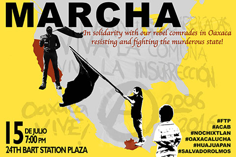 Solidarity March in SF with Oaxacan Uprising on July 15